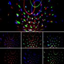 B.K.Licht LED Tischleuchte Discokugel RGB Musiksensor rotierend Farbwechsel Lichteffekte