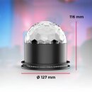 B.K.Licht LED Tischleuchte Discokugel RGB Musiksensor rotierend Farbwechsel Lichteffekte