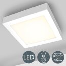 B.K.Licht LED Deckenleuchte Aufbaupanel quadratisch 17cm...