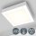 B.K.Licht LED Deckenleuchte Aufbaupanel quadratisch 17cm Weiß 12W 900lm warmweiß 3000K