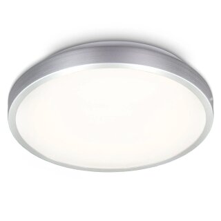 B.K.Licht LED Deckenleuchte Silber/Titan rund Ø29cm 12W 1200lm warmweiß 3000K