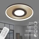 Briloner LED Deckenleuchte Gold rund Ø49,5cm 25W...