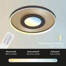 Briloner LED Deckenleuchte Gold rund Ø49,5cm 25W 3000lm Warmweiß - Kaltweiß dimmbar mit Fernbedienung