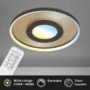 Briloner LED Deckenleuchte Gold rund Ø49,5cm 25W 3000lm Warmweiß - Kaltweiß dimmbar mit Fernbedienung