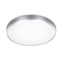 B.K.Licht LED Deckenleuchte Silber/Titan rund...