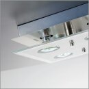 B.K.Licht LED Deckenleuchte Nickel matt quadratisch 25cm 4 x 3W GU10 1000lm warmweiß 3000K