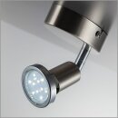 B.K.Licht LED Wand- & Deckenleuchte Spot Nickel matt 3W GU10 250lm warmweiß 3000K dreh- & schwenkbar