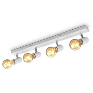 B.K.Licht Deckenleuchte Weiß 63cm max. 4 x 60W E27 ohne Leuchtmittel dreh- & schwenkbar