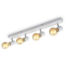 B.K.Licht Deckenleuchte Weiß 63cm max. 4 x 60W E27 ohne Leuchtmittel dreh- & schwenkbar
