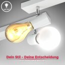 B.K.Licht Deckenleuchte Weiß 63cm max. 4 x 60W E27 ohne Leuchtmittel dreh- & schwenkbar