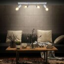 B.K.Licht Deckenleuchte Weiß 63cm max. 4 x 60W E27 ohne Leuchtmittel dreh- & schwenkbar