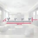 B.K.Licht Deckenleuchte Weiß 63cm max. 4 x 60W E27 ohne Leuchtmittel dreh- & schwenkbar