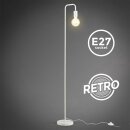 B.K.Licht Stehleuchte Retro Weiß 140cm max. 10W E27...