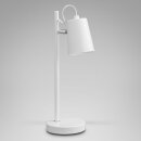 B.K.Licht Tischleuchte Weiß max. 20W E14 ohne Leuchtmittel schwenkbar mit Schalter