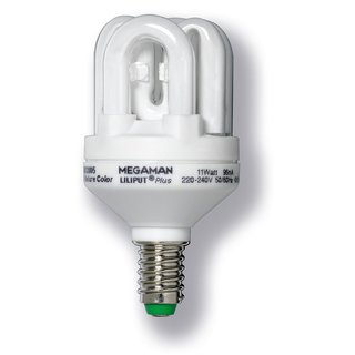 Megaman Energiesparlampe Liliput Plus 11W E14 531lm kaltweiß Tageslicht 6500K
