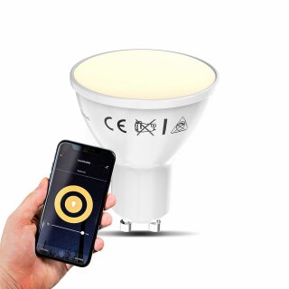 B.K.Licht LED Smart Reflektor 5,5W GU10 350lm warmweiß 2700K 120° Dimmbar App Amazon Echo Google WiFi