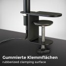 B.K.Licht Klemmleuchte Schwarz max. 10W E27 ohne Leuchtmittel Flexarm Schalter