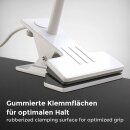 B.K.Licht LED Klemmleuchte Weiß 3,5W 350lm warmweiß 3000K Flexarm mit Schalter