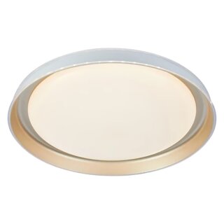 Emil Lux LED Deckenleuchte Tessali Weiß/Gold Ø43cm 30W 2000lm CCT 3000K-6500K mit Fernbedienung