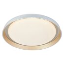 Emil Lux LED Deckenleuchte Tessali Weiß/Gold Ø43cm 30W 2000lm CCT 3000K-6500K mit Fernbedienung