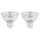 2 x Osram LED Leuchtmittel Glas Reflektor MR16 3,8W = 35W GU5,3 12V 345lm warmweiß 2700K 36°