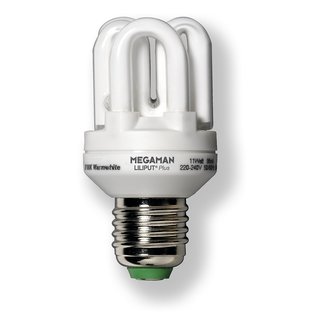 Megaman Energiesparlampe Liliput Plus Röhre 11W E27 700lm warmweiß 2700K