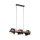 LeuchtenDirekt Pendelleuchte Cup Holz/Schwarz matt max. 3 x 60W E27 schwenkbar kürzbar