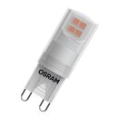 Osram LED Leuchtmittel Stiftsockel Pin 1,9W = 19W G9 matt 180lm warmweiß 2700K 300°