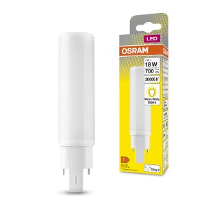 Osram Dulux D/E LED HF & AC Mains 7W = 18W/830 G24q-2 4P 700lm warmweiß 3000K