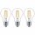 3 x Philips LED Filament Leuchtmittel Birne A60 8,5W = 75W E27 klar 1055lm warmweiß 2700K
