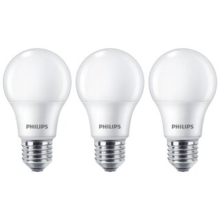 3 x Philips LED Leuchtmittel Birne A60 5,5W = 40W E27 matt 470lm warmweiß 2700K 180°