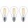 3 x Philips LED Filament Leuchtmittel Birne A60 4,3W = 40W E27 klar 470lm warmweiß 2700K