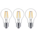 3 x Philips LED Filament Leuchtmittel Birne A60 7W = 60W...