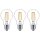 3 x Philips LED Filament Leuchtmittel Birne A60 7W = 60W E27 klar 806lm warmweiß 2700K