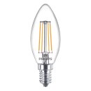 3 x Philips LED Filament Leuchtmittel Kerze 4,3W = 40W E14 klar 470lm warmweiß 2700K