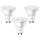 3 x Philips LED Leuchtmittel Reflektor 4,7W = 50W GU10...