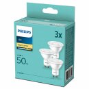 3 x Philips LED Leuchtmittel Reflektor 4,7W = 50W GU10 400lm warmweiß 2700K 36°