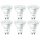 6 x Philips LED Leuchtmittel Reflektor 4,7W = 50W GU10 345lm warmweiß 2700K 36°