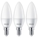 3 x Philips LED Leuchtmittel Kerzenform 4,9W = 40W E14...