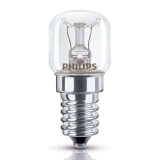 Philips Glühlampe Backofenlampe Röhre 15W E14 klar 85lm warmweiß 2700K Dimmbar