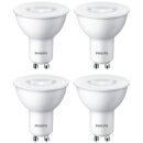 4 x Philips LED Leuchtmittel Reflektor 4,7W = 50W GU10...