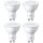 4 x Philips LED Leuchtmittel Reflektor 4,7W = 50W GU10 380lm warmweiß 2700K 36°