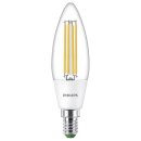 Philips LED Filament Leuchtmittel Kerze B35 2,3W = 40W E14 klar 485lm warmweiß 3000K ultra effizient