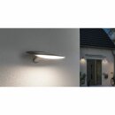 Paulmann LED Solarleuchte Wandleuchte Kiran Grau IP44 3W 400lm warmweiß 3000K mit Sensor