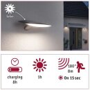 Paulmann LED Solarleuchte Wandleuchte Kiran Grau IP44 3W 400lm warmweiß 3000K mit Sensor