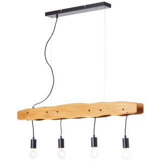 Brilliant Pendelleuchte Baker Holz/Schwarz 100cm max. 4 x 40W E27 ohne Leuchtmittel kürzbar