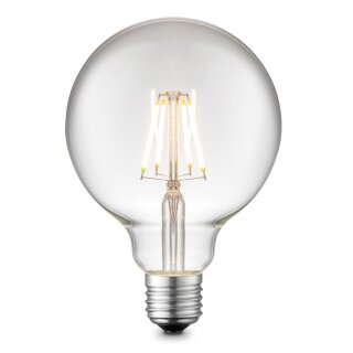 LeuchtenDirekt LED Filament G95 Globe 4W = 32W E27 klar 367lm warmweiß 2700K dimmbar
