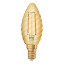 Osram LED Filament Leuchtmittel Kerze gedreht Vintage 1906 1,5W = 12W E14 Gold 120lm extra warmweiß 2400K