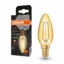 Osram LED Filament Leuchtmittel Kerze Vintage 1906 2,5W = 22W E14 Gold 220lm extra warmweiß 2400K