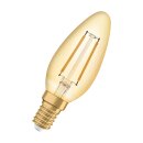 Osram LED Filament Leuchtmittel Kerze Vintage 1906 2,5W = 22W E14 Gold 220lm extra warmweiß 2400K